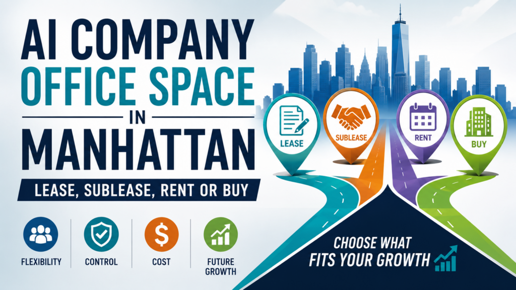AI Company Office Space in Manhattan: Lease, Sublease, Rent or Buy