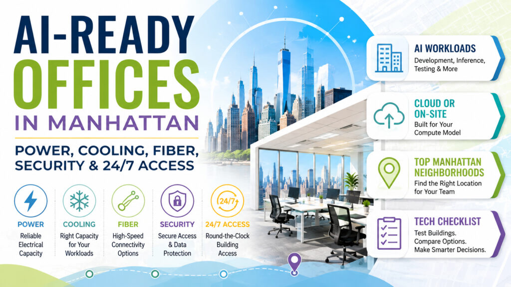 AI-Ready Offices in Manhattan: Power, Cooling, Fiber, Security and 24/7 Access