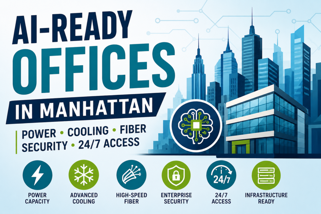AI-Ready Offices in Manhattan: Power, Cooling, Fiber, Security and 24/7 Access