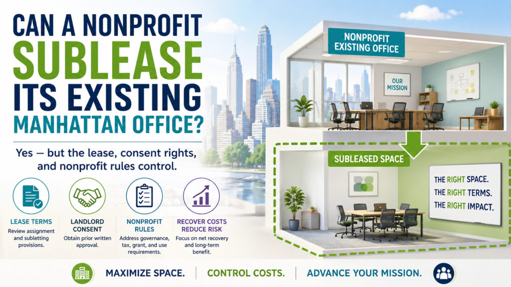 Can a Nonprofit Sublease Its Existing Manhattan Office?