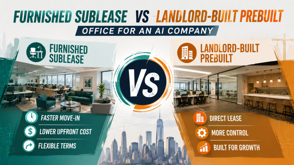 Furnished Sublease vs Landlord-Built Prebuilt Office for an AI Company