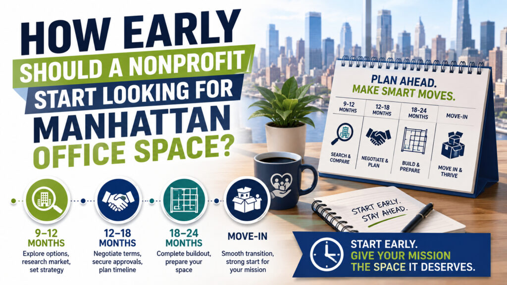 How Early Should a Nonprofit Start Looking for Manhattan Office Space?