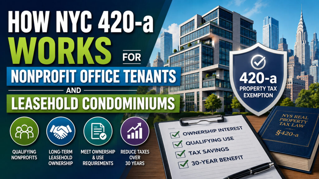 How NYC 420-a Works for Nonprofit Office Tenants and Leasehold Condominiums