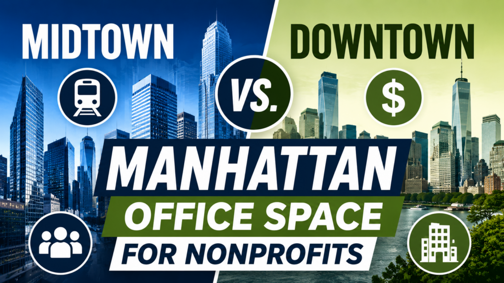 Midtown vs. Downtown Manhattan Office Space for Nonprofits