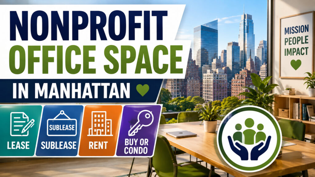 Nonprofit Office Space in Manhattan: Lease, Sublease, Rent or Buy