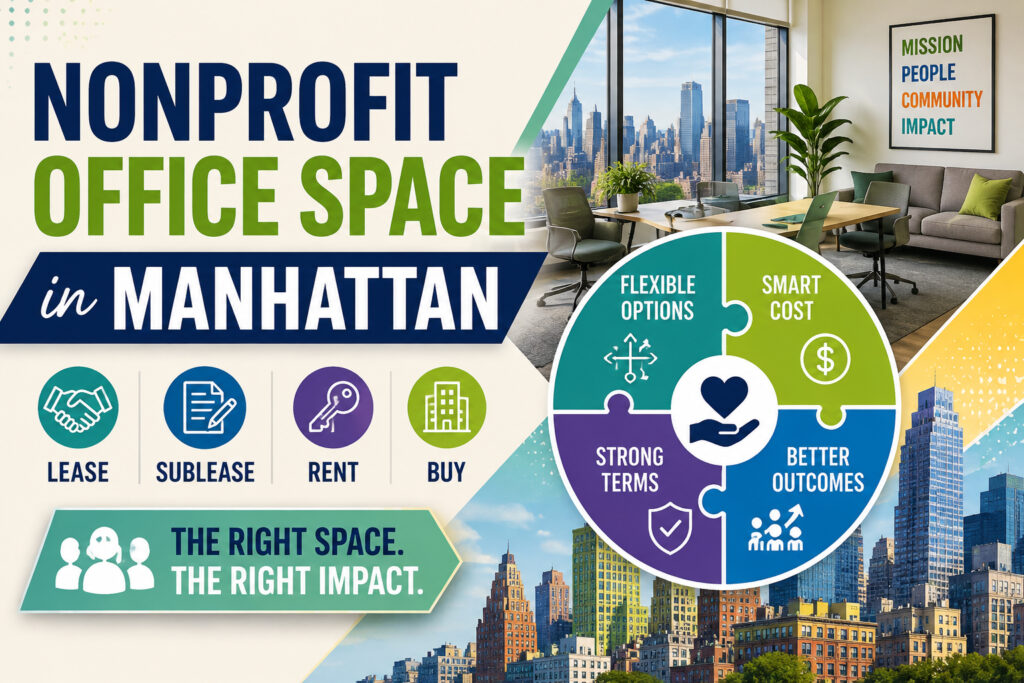 Nonprofit Office Space in Manhattan: Lease, Sublease, Rent or Buy