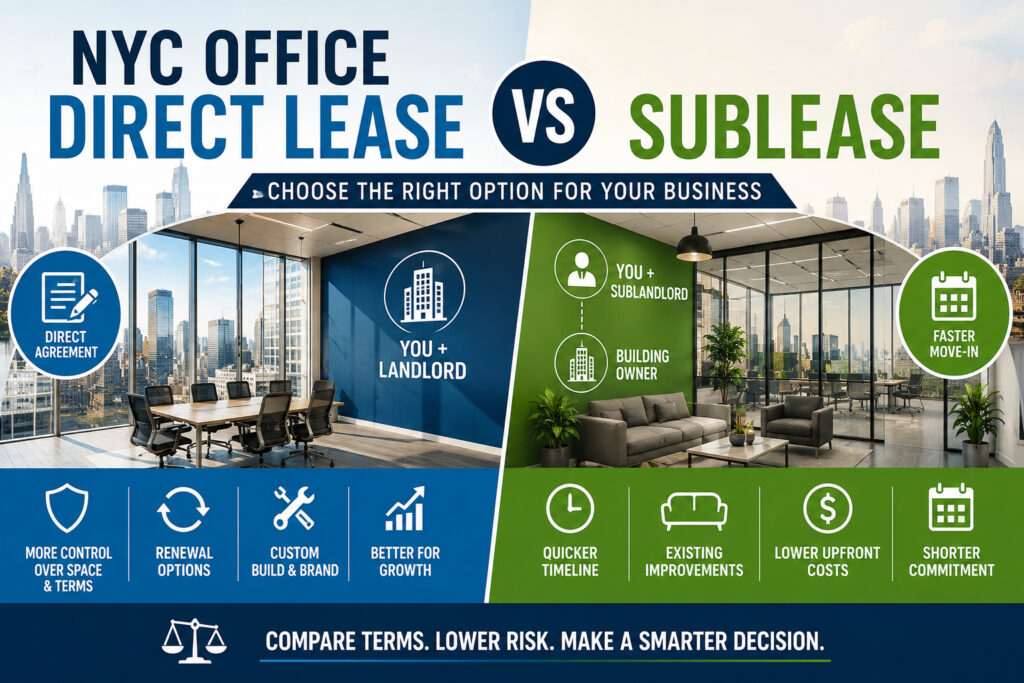 NYC Office Direct Lease vs Sublease