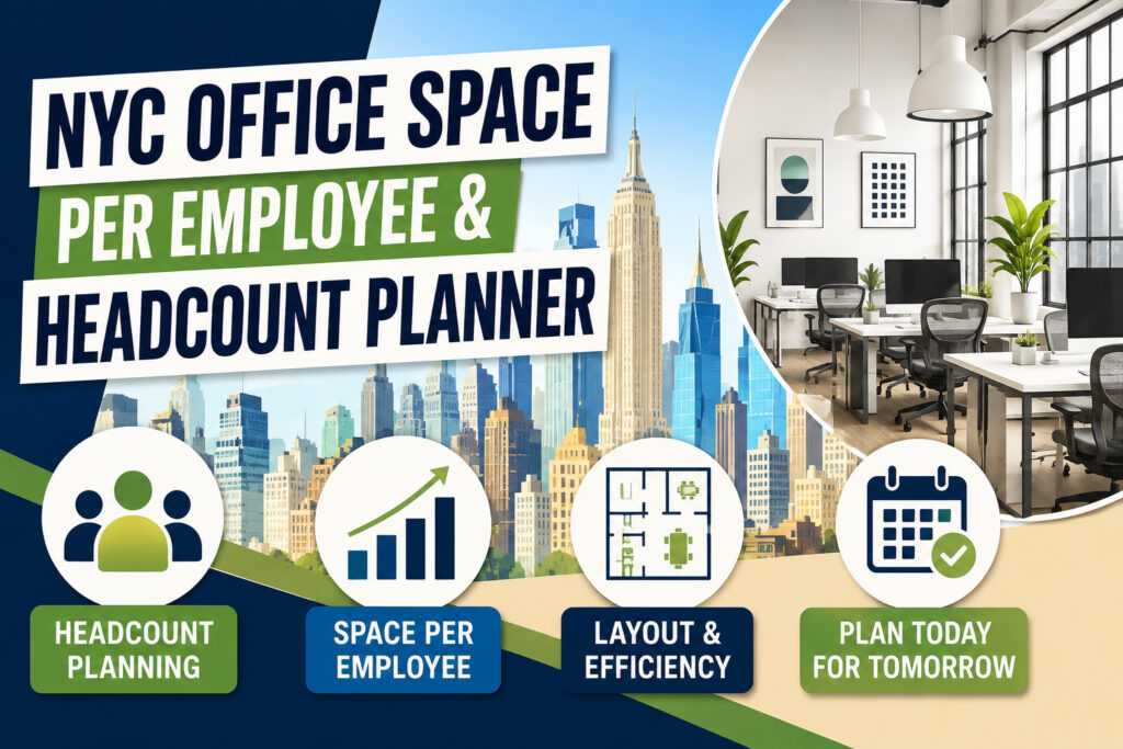 NYC Office Space per Employee and Headcount Planner