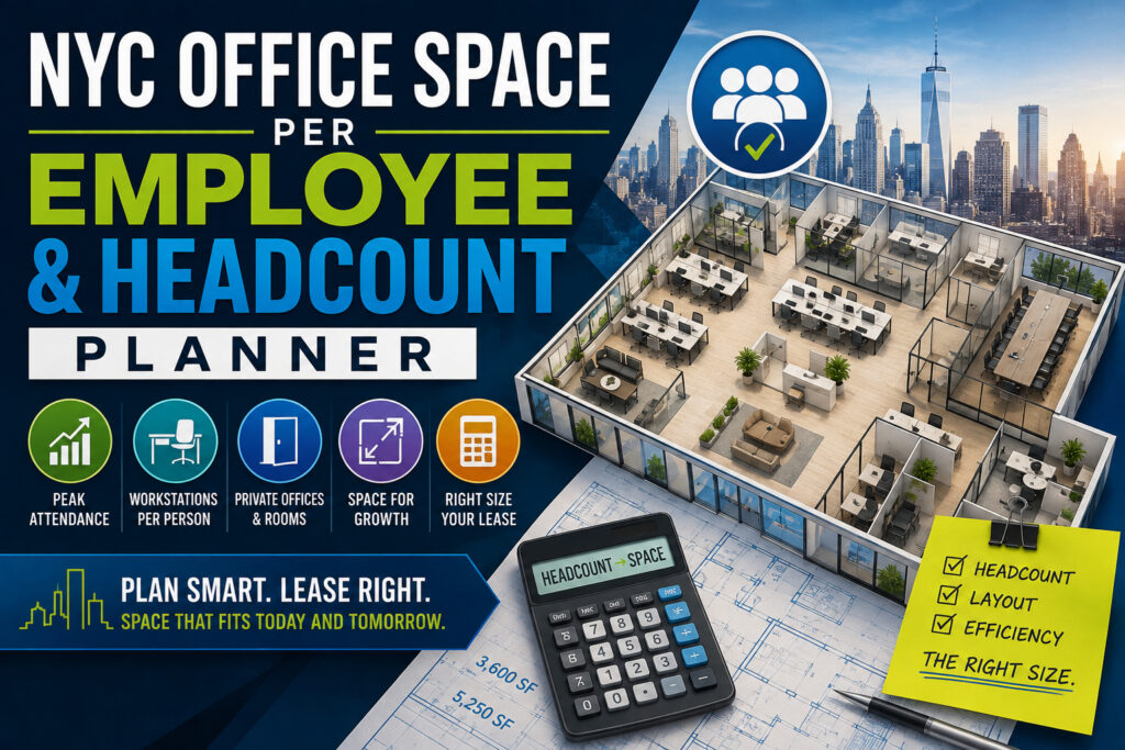 NYC Office Space per Employee and Headcount Planner