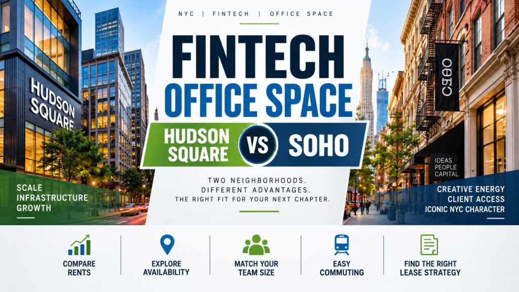 FinTech Office Space in Hudson Square and SoHo