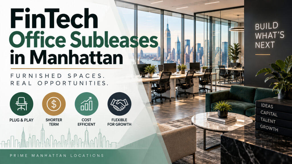 FinTech Office Subleases in Manhattan
