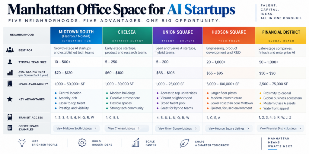five neighborhoods for ai-startups