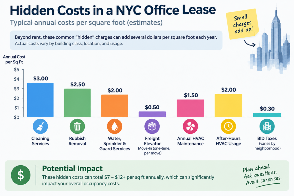hidden costs in a NYC office lease