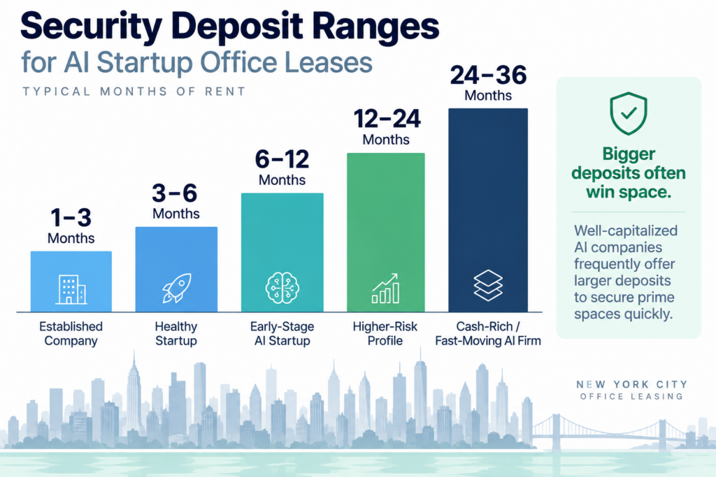 security deposit ranges