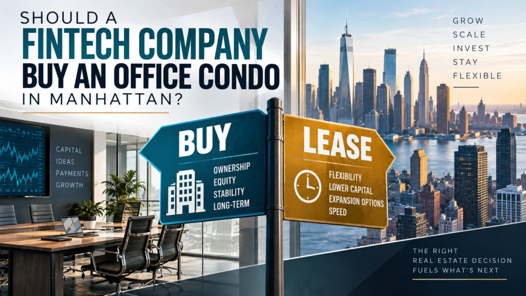 Should a FinTech Company Buy an Office Condo in Manhattan?